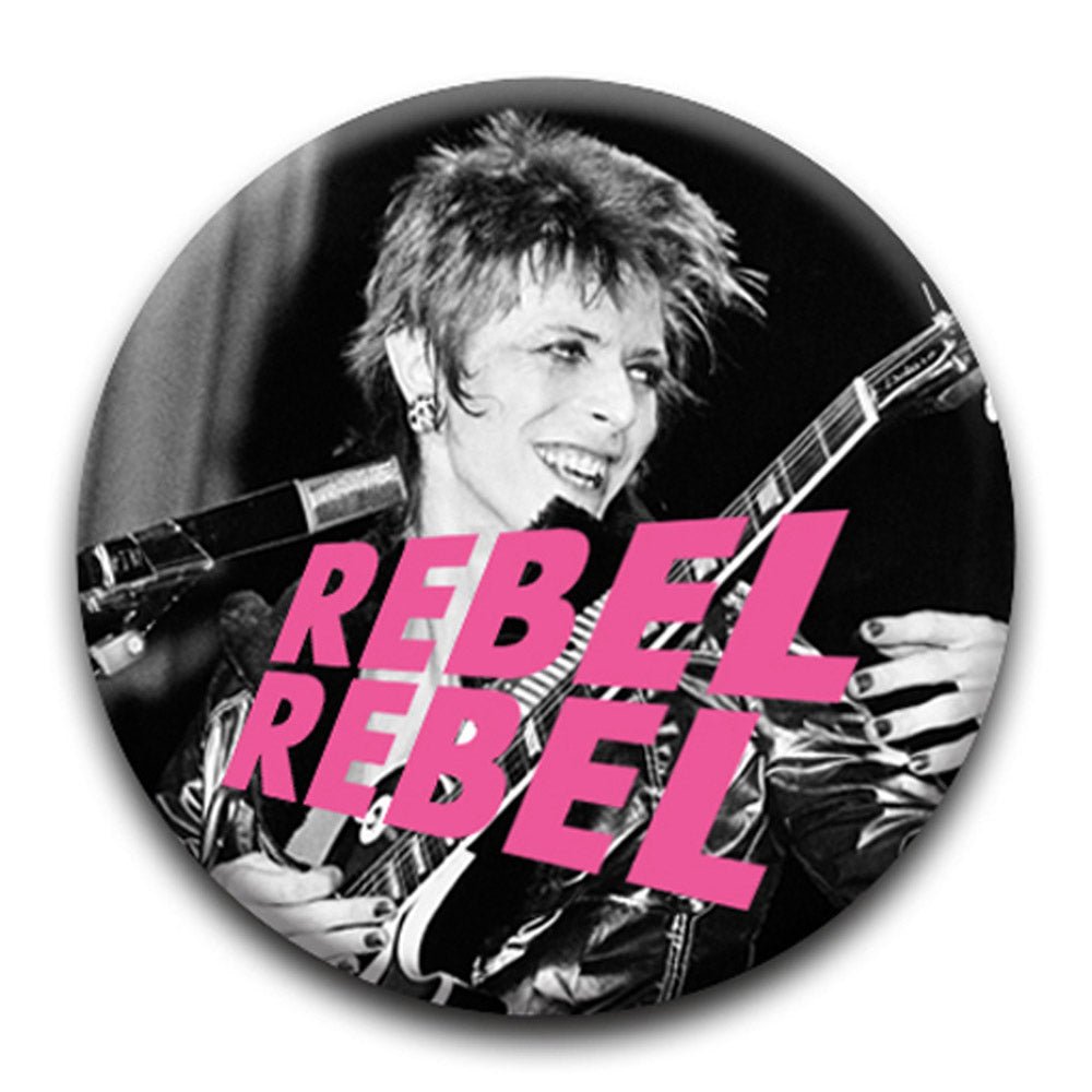 DAVID BOWIE デヴィッドボウイ - REBEL REBEL / バッジ - PGS